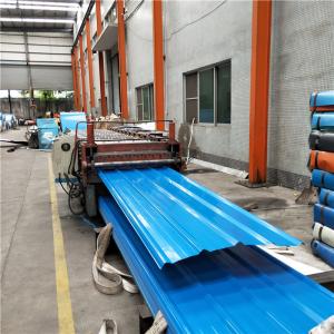 Quality cheap building materials 840mm blue roofing sheet with 0.326mm for garage wholesale