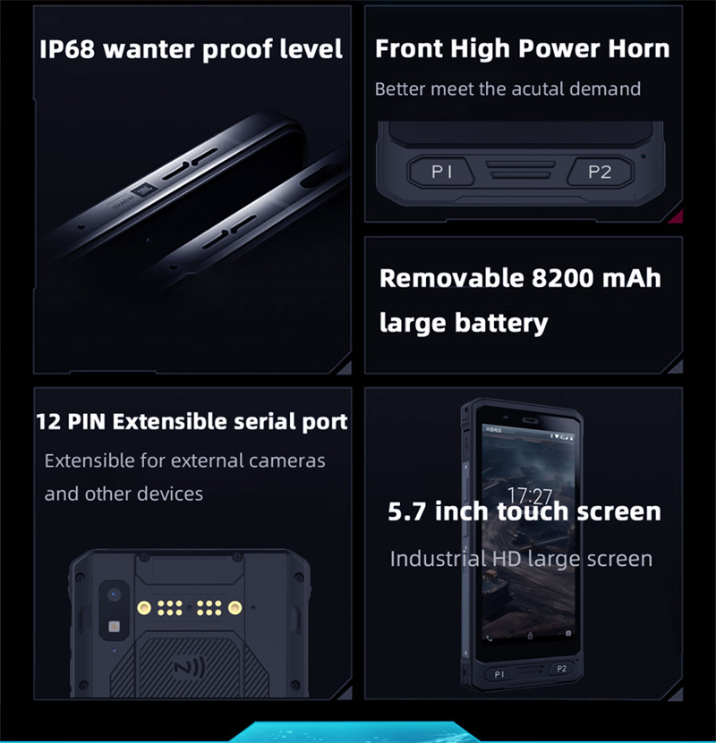 Duniot H6 Ex Explosion Proof Smartphone IP68 Poc DMR Walkie Talkie Cell Phone