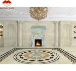 Modern Mini Hand Crafted Mantle Art Sculpture Arched French New York Marble