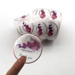 110 X50 MM Clear Vinyl Hygienic Round Plastic Stickers Label Sheets For Cosmetic