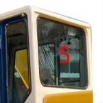 Bending Resistant KOMATSU Cab Glass Excavator Back Side Window Replacement