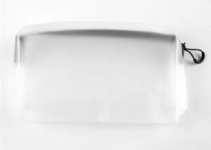 Quality Semi Transparent PVC Cosmetic Bag 1 Zipper Pocket wholesale