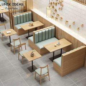 Quality 2 Person Commercial Restaurant Booth Seating Coffee Sofa Bench With Table Sets wholesale