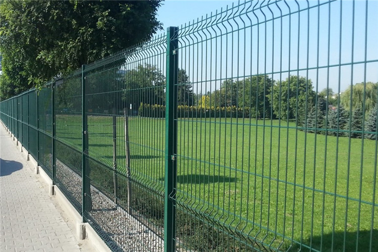 Garden 3d Bending Fence , 3mm Pvc Coated Welded Wire Fence 50x100mm