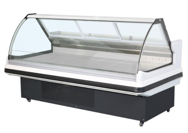 Cooked food display cabinet refrigerated preservation arc glass cover commercial
