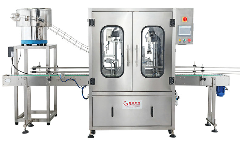 Video Outgoing-Inspection Twist Capping Machine For Automatic Jerry Can Screw Capping