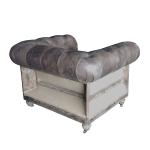 Deconstructed 19 Century Vintage Leather Sofas Chesterfield Chair With Wheels