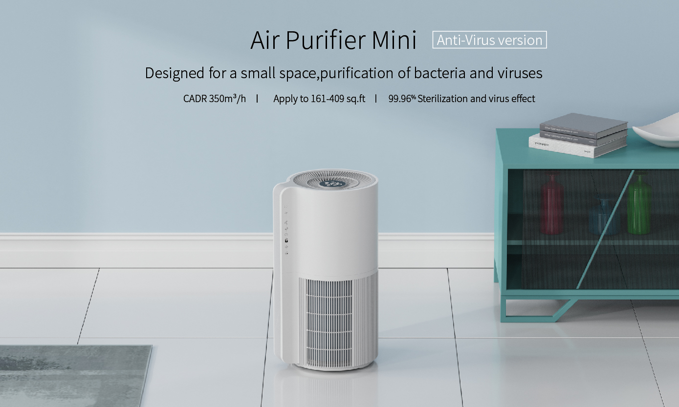 Homefish H12 HEPA Filter Mini Air Purifier Deep Sterilization 326m3/H