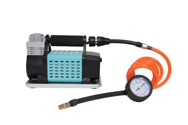 Single Cylinder DC12V Metal Portable Car Air Compressor With Metal Pressure