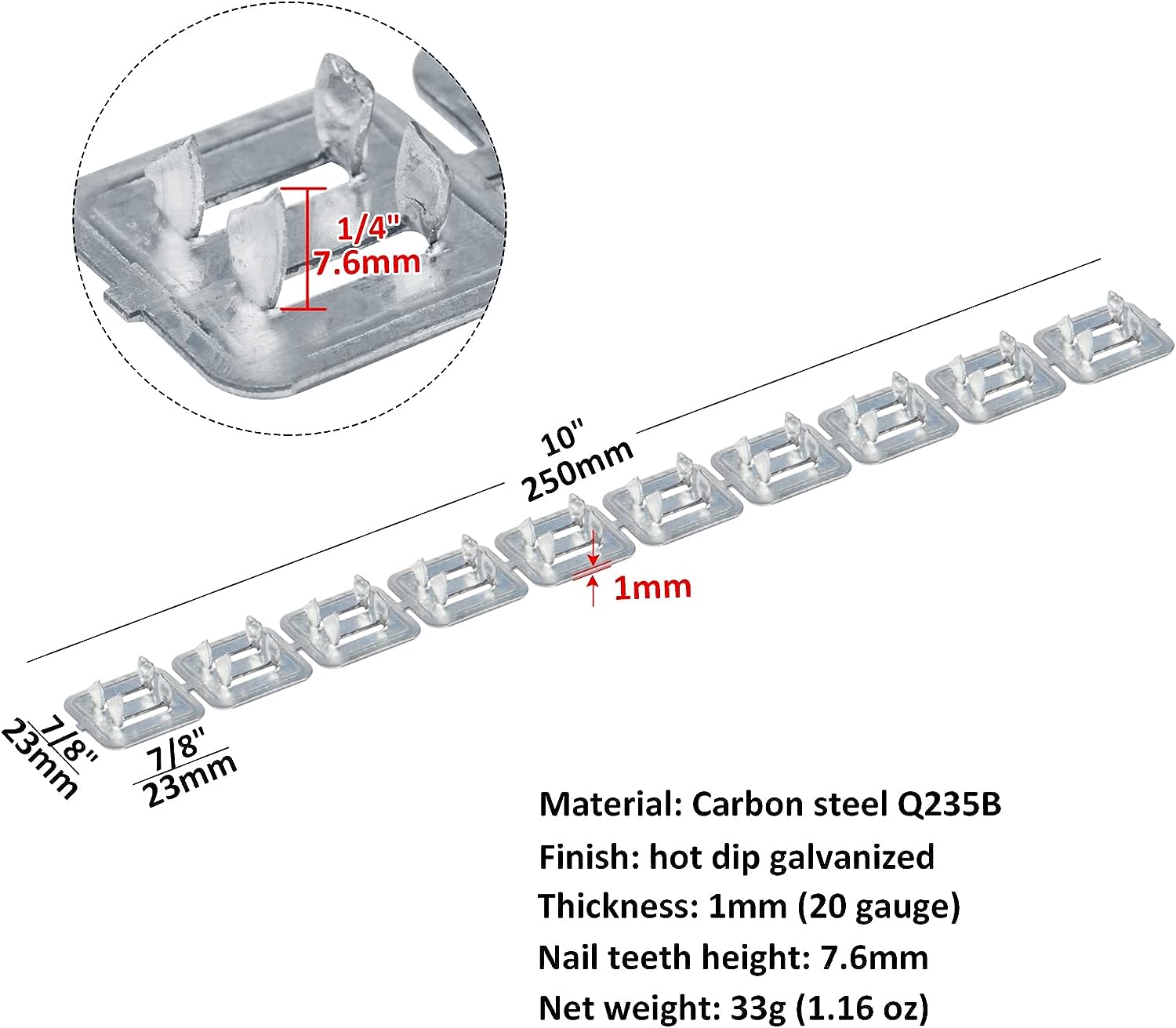 Hurricane Tie 18-Gauge Galvanized Steel Joist Hangers 1.2mm Thick for Roofing Trusses