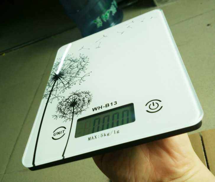 Big LCD Kitchen Electronic Scales , ABS Plastic Digital Scale For Food