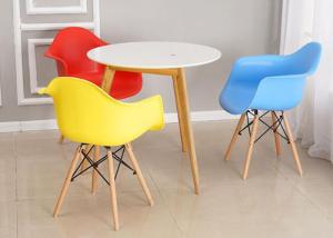Quality Versatile Accent Ergonomic Dining Room Chairs , Plastic Chairs With Wooden Legs wholesale