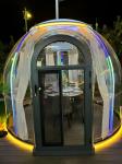 Modern Panoramic PC Dome House Long-Extended Bubble Greenhouse for Outdoor Party