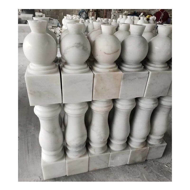 Stair Railings Handrails White Marble Stone Granite Railing Handrail Stone Balustrade