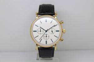 Quality Genuine Leather Popular Men Business Watch / Mineral Glass Watch With Buckle Clasp,multifunction wrist watch wholesale