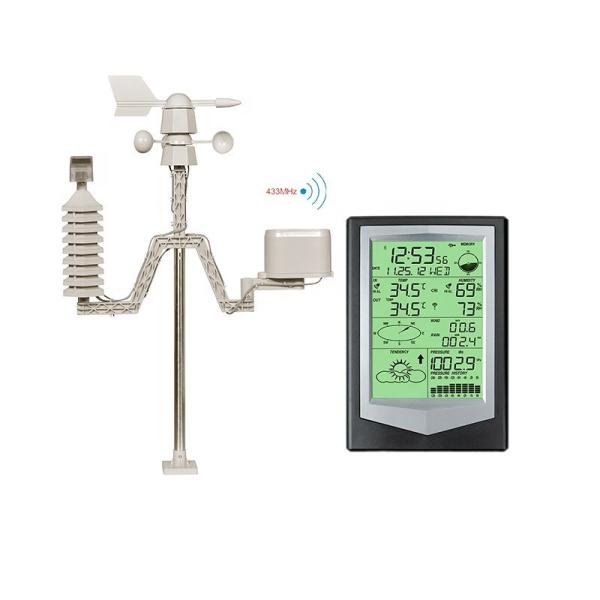 Multifunctional Automatic Weather Station With Wind Direction Temperature And