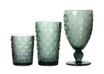Hand Pressed 160mm Colored Crystal Wine Goblet Glasses , Lead Free Vintage 10 Oz