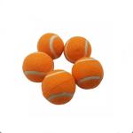 outdoor 6.2cm rubber soft dog fetch toy orange pet tennis ball