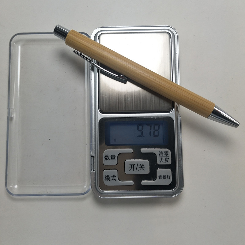 Plastic Custom LOGO Recycled Bamboo Ball Pen Wood Ballpoint Pen Writing Width 0.5 mm
