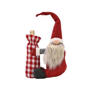 Quality Holiday Home Decor Christmas Santa Claus Wine Bottle Cover Holiday Home Decor wholesale