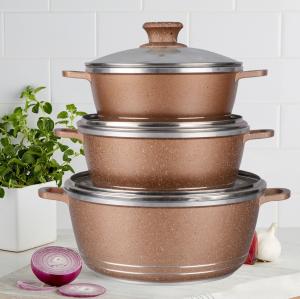 Quality Multifunction 6pcs Double Bottom Die Cast Nonstick Aluminum Cookware Set wholesale