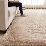Khaki Fluffy Bedroom Playroom Area Fur Rug Luxury Tie-dyed Living Room Center