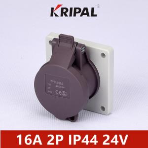 Quality IP44 16A 32A 24V 48V Low Voltage Panel Mounted Socket IEC Standard wholesale