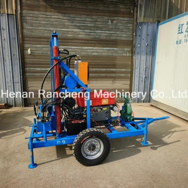 150m DTH Hydraulic Water Well Drilling Rig Machine Portable Pneumatic trailer