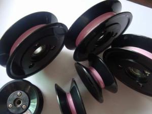 Quality Flanged Plastic / Nylon Cable Ceramic Wire Guide Pulley With POM Plastic Sheeting wholesale