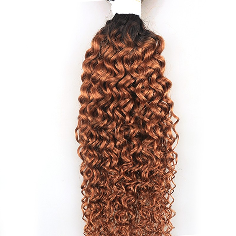 #T1B/30 Kinky Curly Remy Human Hair Bundles Sew In Weave Bundles Brazilian Bundle Deals