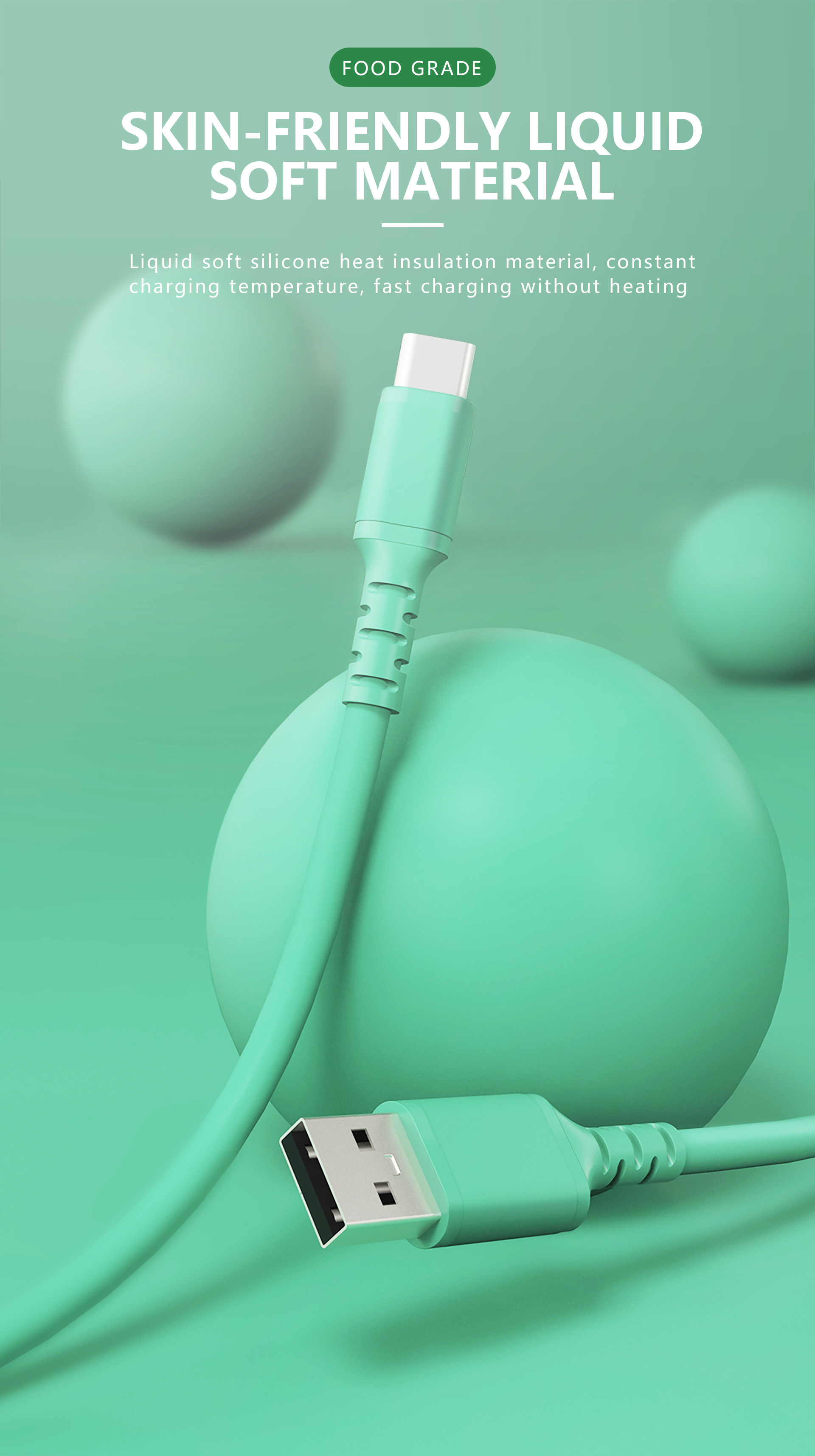 OCC Surface Connect To USB Type C Charging Cable Safe Data Charge