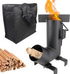 Large Fuel Chamber Portable Camping Stove for 3-5 People Iron Metal for Outdoor