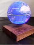wooden base magnetic floating levitate 6inch globe lighting change colorful