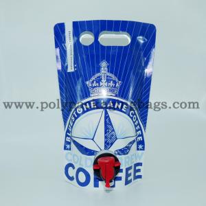 Quality 10L Empty Stand Up Spout Pouch With Butterfly Valve / Spigot For Wine Juice Cold Coffee wholesale