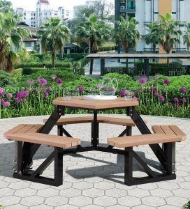 Quality Hexagon Rattan Long Bench Plastic Wood Long Wicker Bench Custom wholesale