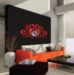Reusable Home Decor Acrylic Heart Wall Sticker Clock 10D047