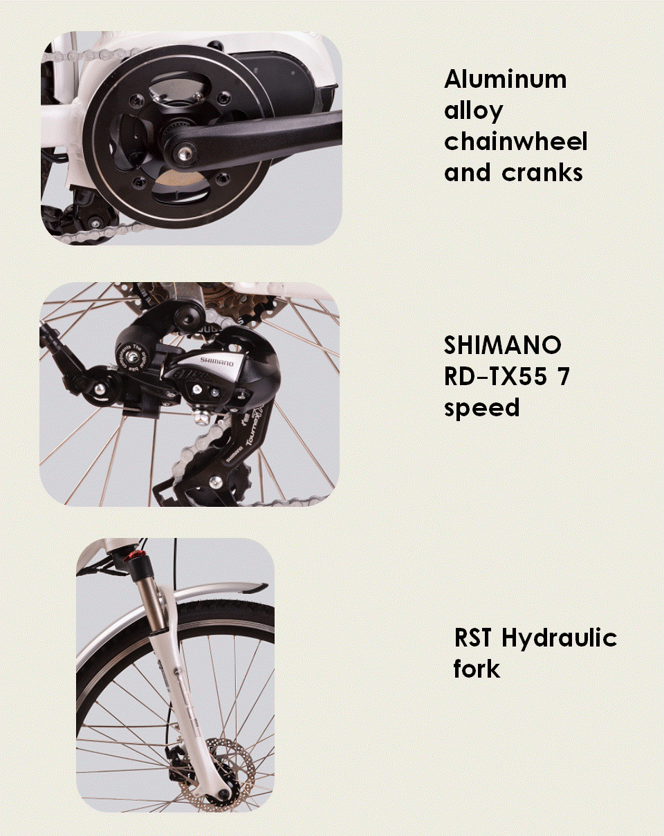 36V 350W Mid Drive Mountain E Bike 700C Electric Front Wheel