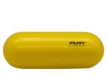 Yellow Cylinder Plastic Glasses Case Embossed Logo Effect