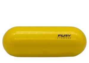 Quality Yellow Cylinder Plastic Glasses Case Embossed Logo Effect wholesale