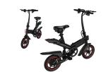 Foldable Electric Bicycle Leather Soft Seat , Collapsible Electric Bike City e