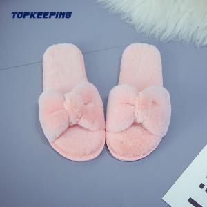 Quality Flat Heel Female Fur Slippers EUR36 - 41 For House wholesale