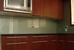 Quality White Plate Glass Backsplash , Painting Laminate Backsplash Low E Glass wholesale