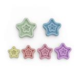 Waterborne Paint 95mm Wide Baby Stacking Toy OEM Star Shape