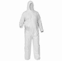 Quality Polypropylene Disposable Plastic Gowns , Disposable Painting Overalls With Hood wholesale