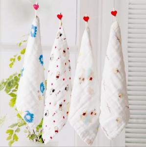 Quality Washing gauze baby handkerchief medical gauze baby saliva towel 100% cotton 6 layer baby towel wholesale