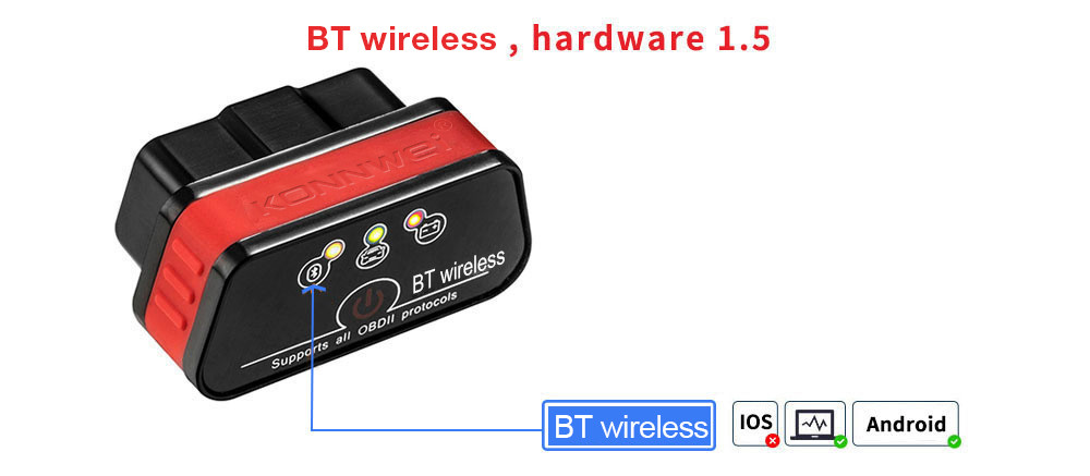High accurace measurement Mini Elm327 Obd2ii Bluetooth Diagnostic Car EOBD protocol