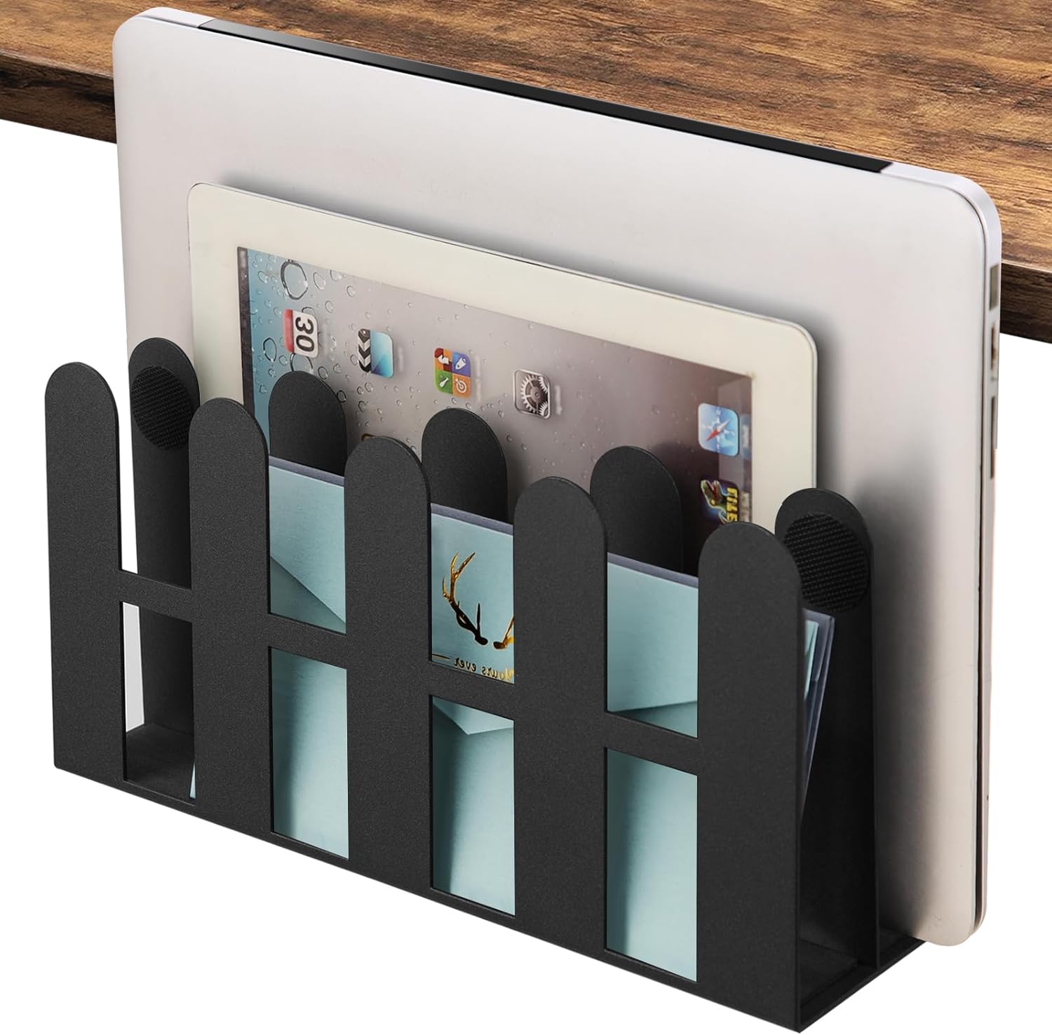 Optimize Your Workspace with Double Layers Hanging Desk Organizer and Laptop Holder