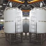 SS304 Cone Bottom Stainless Steel Tanks Double Layer Insulation