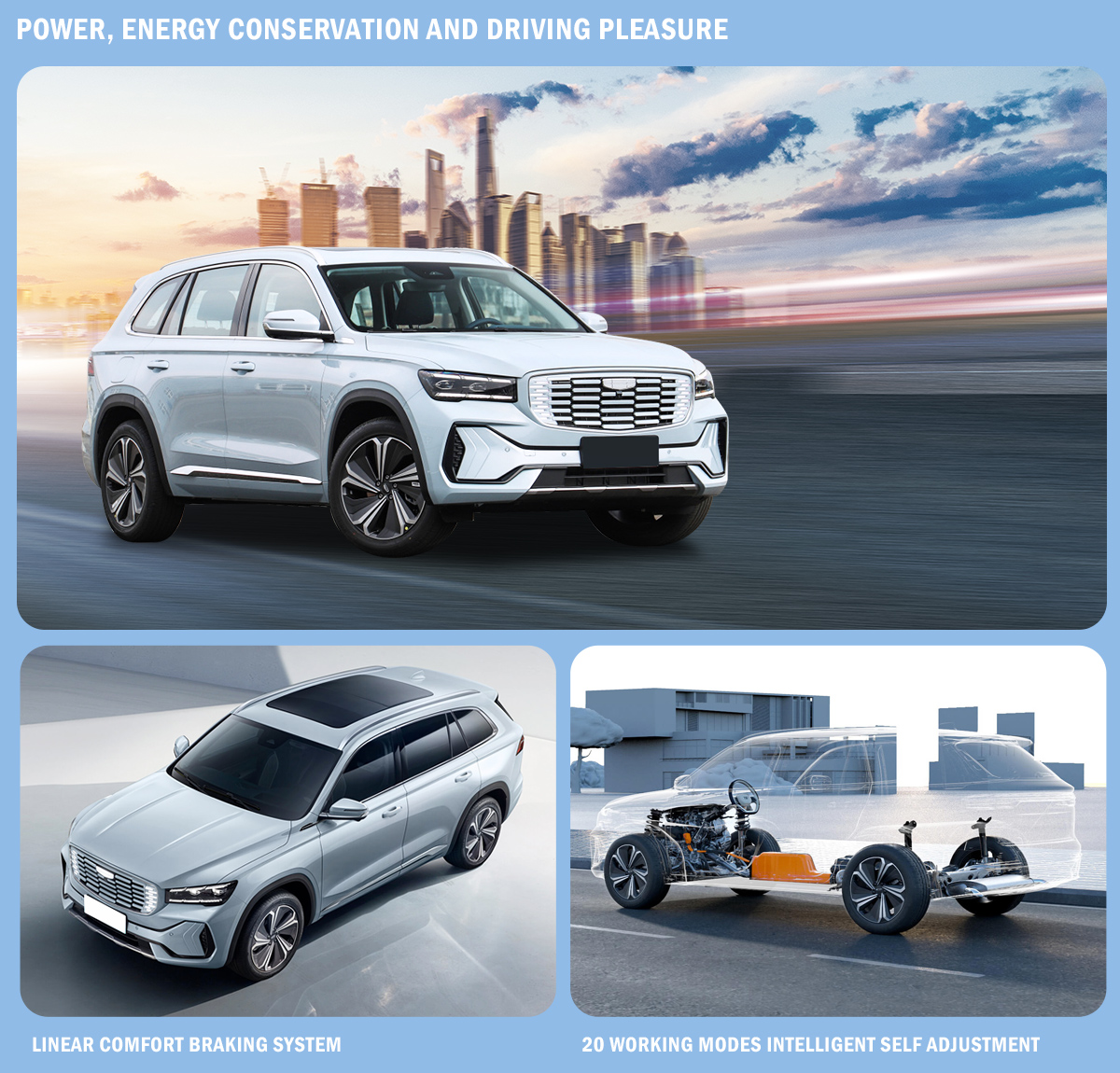 2023 Geely XingYue L Electric Range Extender Oil-electric Hybrid 5 Seats Manual Air Conditioner Left Steering Hybrid
