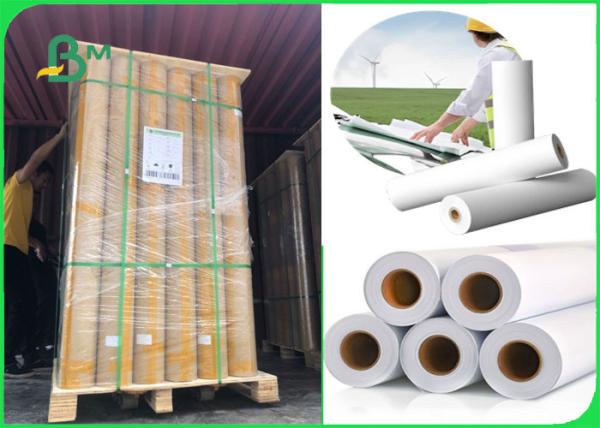 Cheap 100gsm Draft Uncoated CAD Plotter Paper 70gsm Finish Matte Paper for sale